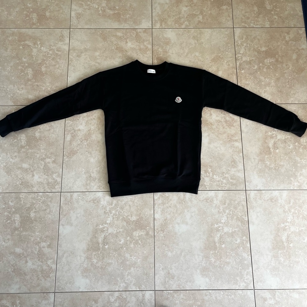Black Moncler Crewneck Sweatshirt